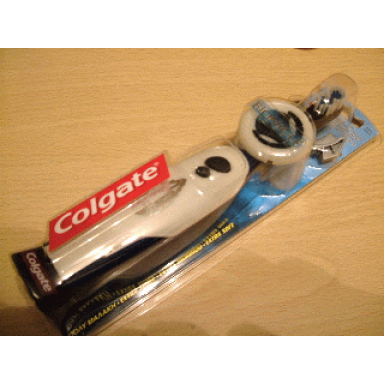 toothbrush battery operated bionicle vahki bordakh - colgate - with disk and launcher