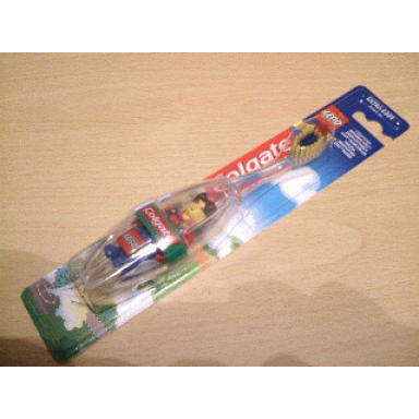 toothbrush jack stone minifigure js015 - colgate danish no bonus stickers