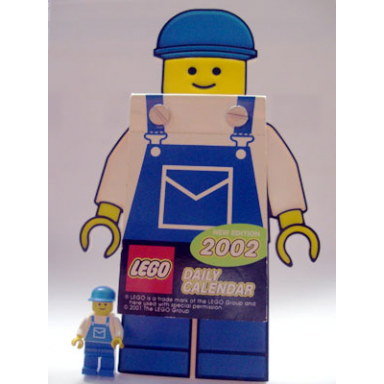 calendar 2002 lego daily calendar - overalls blue