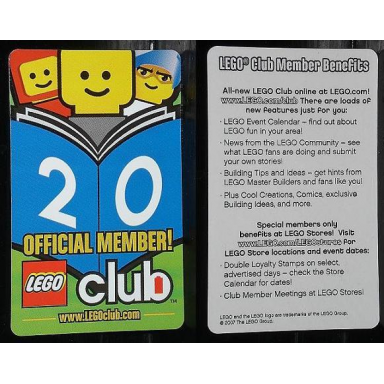 lego club - official membership card