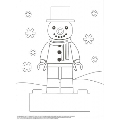 coloring page - snowman