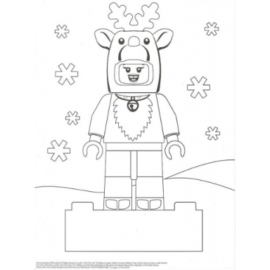 coloring page - reindeer costume