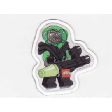 magnet flat minifigure insectoid green verniers