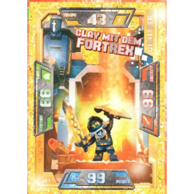 nexo knights trading card game german series 1 - le7 clay mit dem fortrex