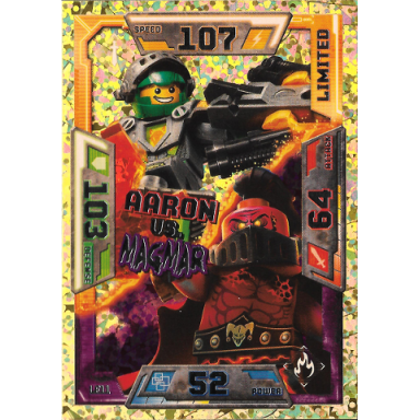 nexo knights trading card game english series 1 - le11 aaron vs magmar