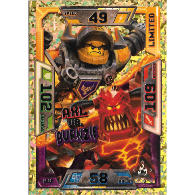 nexo knights trading card game english series 1 - le12 axl vs burnzie