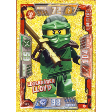 ninjago trading card game german series 2 - le3 legendärer lloyd limited edition