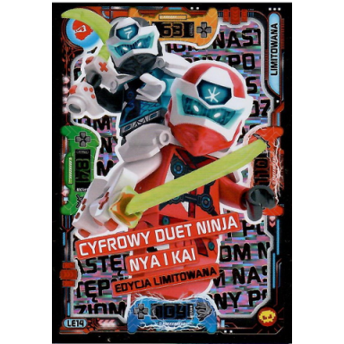 ninjago trading card game polish series 5 następny poziom - le14 cyfrowy duet ninja nya i kai edycja limitowana
