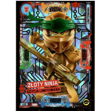 ninjago trading card game polish series 5 - le2 złoty ninja edycja limitowana