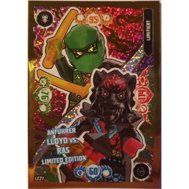 ninjago trading card game german series 10 - le31 anführer lloyd vs ras limited edition