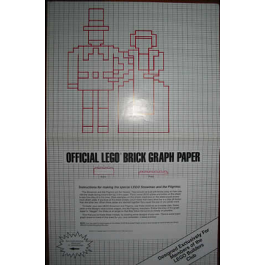 brick graph paper exclusive for lego builders club 1990 - pilgrims