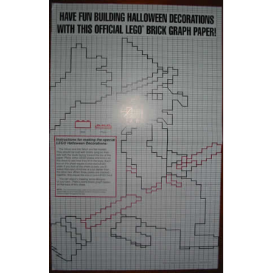 brick graph paper exclusive for lego builders club 1992 - halloween