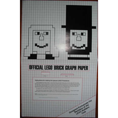 brick graph paper exclusive for lego builders club 1993 - presidents