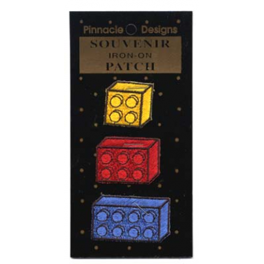 patch iron-on set of 3 bricks