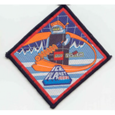 patch sew-on cloth diamond black border ice planet 2002