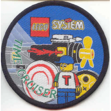 patch sew-on cloth round lego system time cruiser