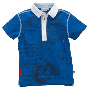 shirt city police blue childs polo