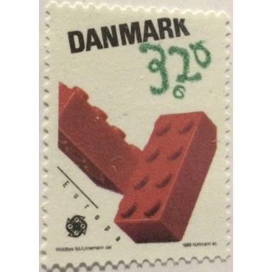 lego stamp denmark europa 1989