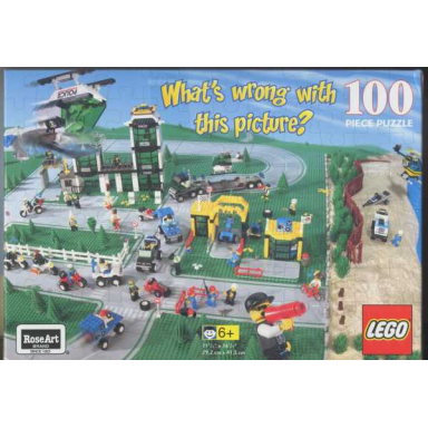 roseart 100 pieces whats wrong with this picture? town scene puzzle