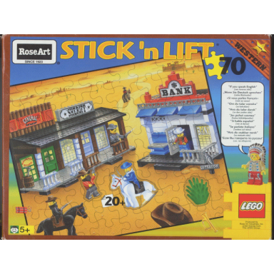 roseart 70 pieces stick n lift western puzzle