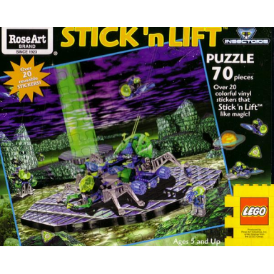roseart 70 pieces stick n lift insectoids puzzle