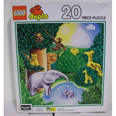 roseart 20 pieces duplo jungle animals puzzle
