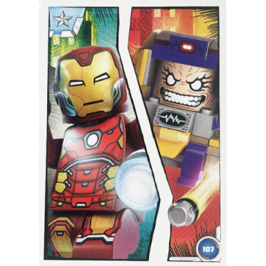 avengers trading card collection english series 1 - 107 iron man vs m.o.d.o.k.