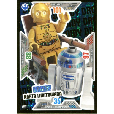star wars trading card game polish series 2 - le7 droidy karta limitowana