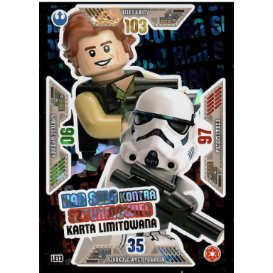 star wars trading card game polish series 2 - le13 han solo kontra szturmowiec karta limitowana