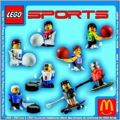 mcdonalds sports set number 6 - orange vest snowboarder polybag