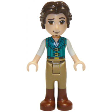 flynn rider - mini doll dark turquoise vest thick hinge