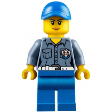 coast guard city atv driver female blue legs blue cap with hole