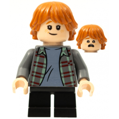 ron weasley - plaid shirt black short legs