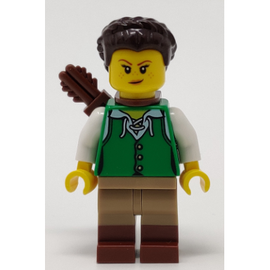 archer - female green tunic quiver