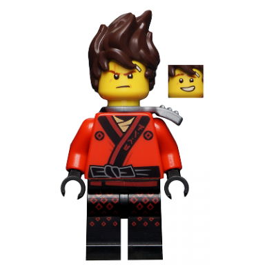 kai - the lego ninjago movie hair flat silver scabbard
