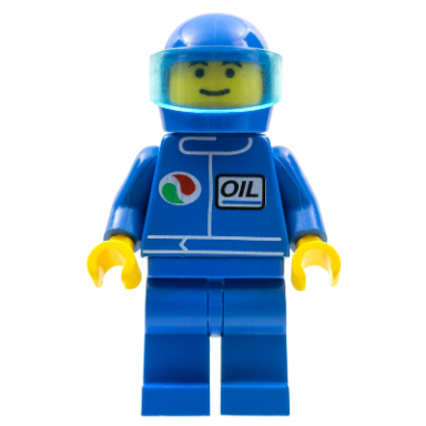 octan - blue oil blue legs blue helmet trans-light blue visor