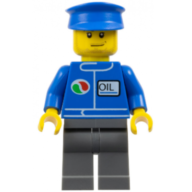octan - blue oil dark bluish gray legs blue hat smirk and stubble beard
