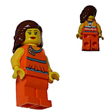 lego brand store female orange halter top - mission viejo ca