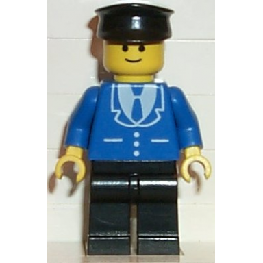suit with 3 buttons blue - black legs black hat