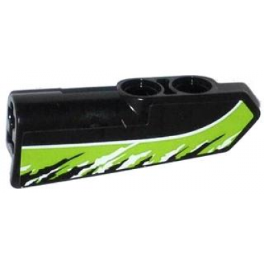 technic panel fairing 21 very small smooth side b with black and white splatters on lime background pattern sticker - set 42021