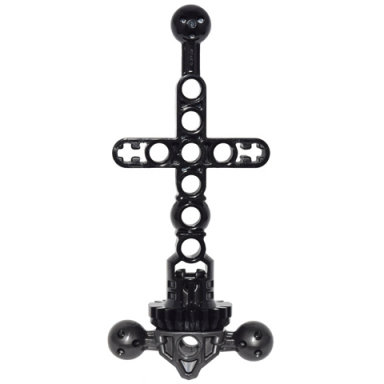 black large figure torso skeletal with gear hips waist bottom with pearl dark gray connector with 3 ball joint 24190 24189