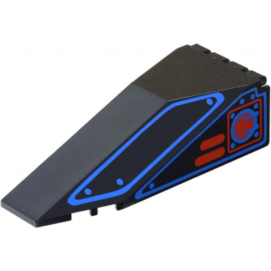 black windscreen 10 x 4 x 2 1 3 canopy with blue outlines and red square pattern