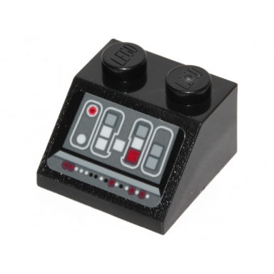 black slope 45 2 x 2 with sw millennium falcon control panel pattern sticker - sets 75105 75257