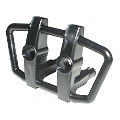 black vehicle grille 6 x 4 x 3 with two pins and two pin holes