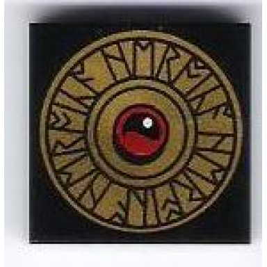 black tile 2 x 2 with gold heroica shield with anglo-frisian runes logogram heroica heroica heroica pattern