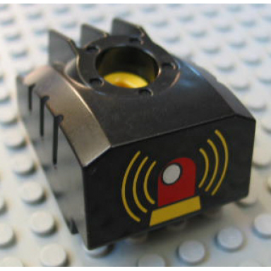 duplo toolo mybot engine program brick with yellow siren pattern