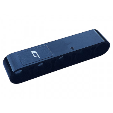 black technic liftarm thick 1 x 5 with white letter g pattern sticker - set 42123
