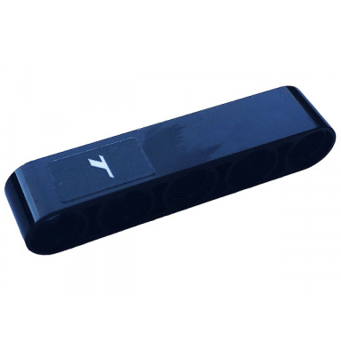 black technic liftarm thick 1 x 5 with white letter t pattern sticker - set 42123