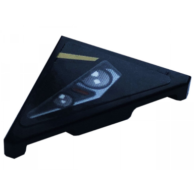 tile modified 2 x 2 triangular with gold stripe headlight pattern model right side sticker - set 76899