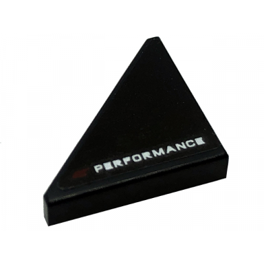 tile modified 2 x 2 triangular with dark red capital letter e and white performance pattern model right side sticker - set 76909